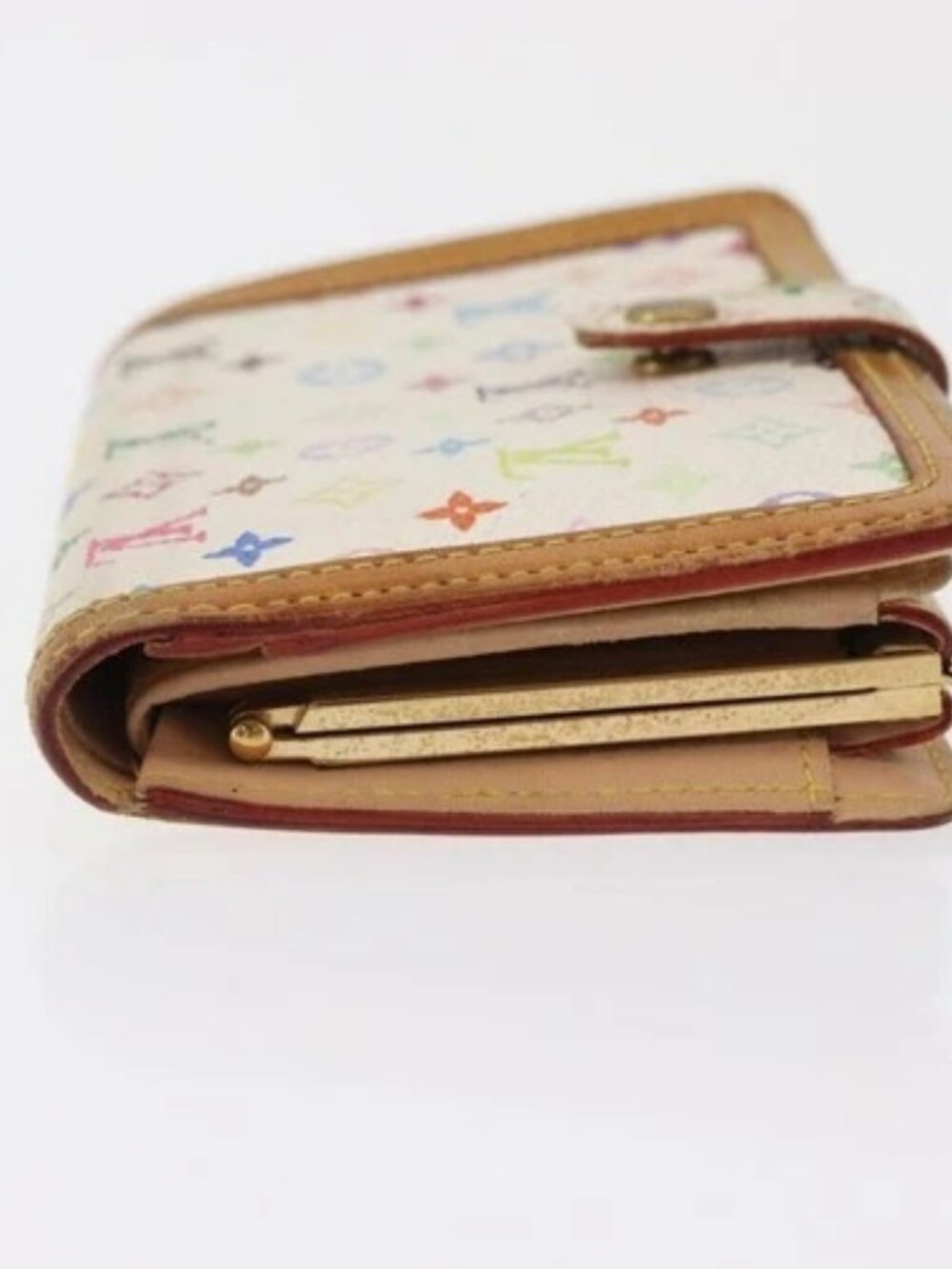 LOUIS VUITTON Multicolor Porte MonnaieViennois Wallet White M92987 Auth 165243 - Picture 3 of 16